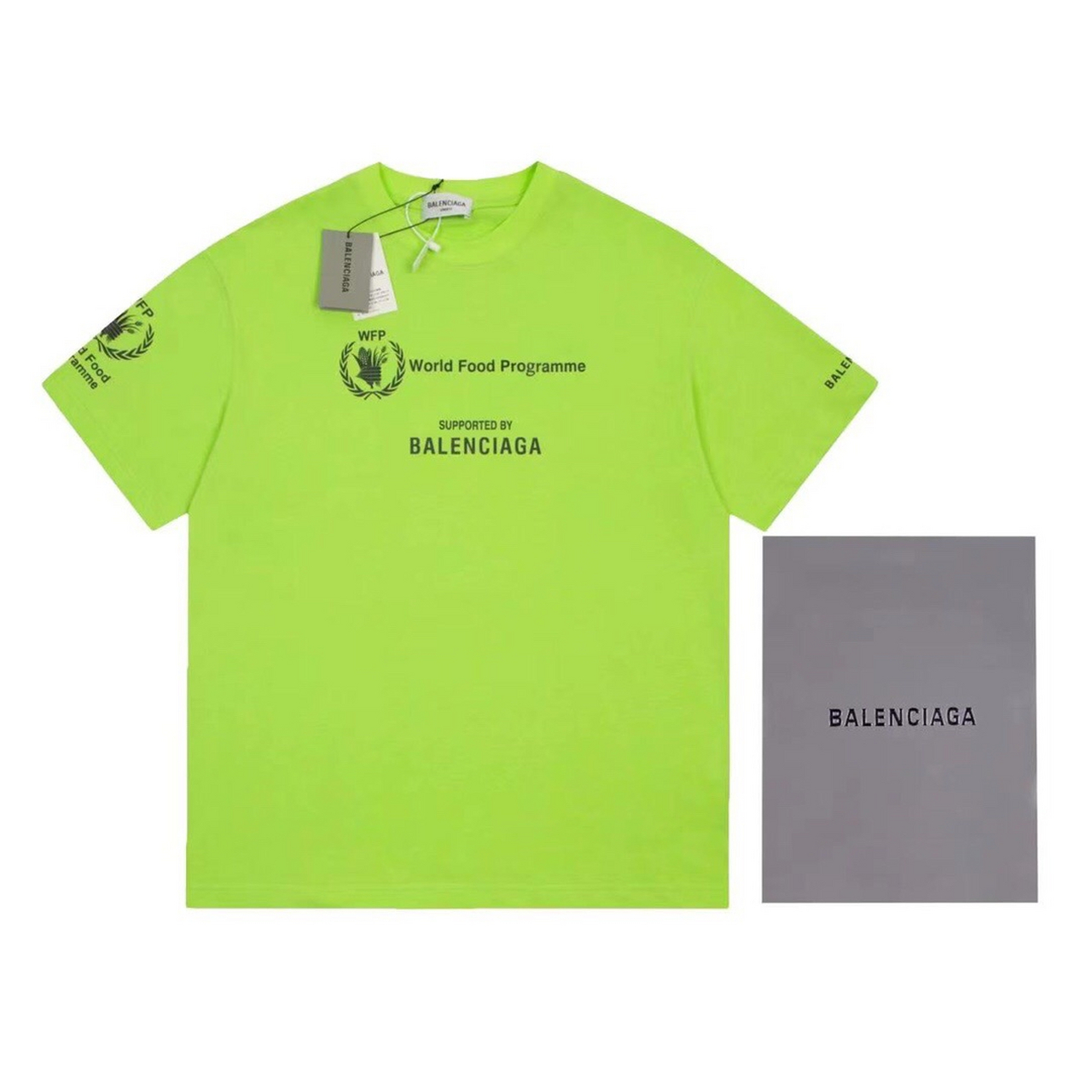 潮牌# 巴黎世家世界粮食慈善款合作短袖balenciaga