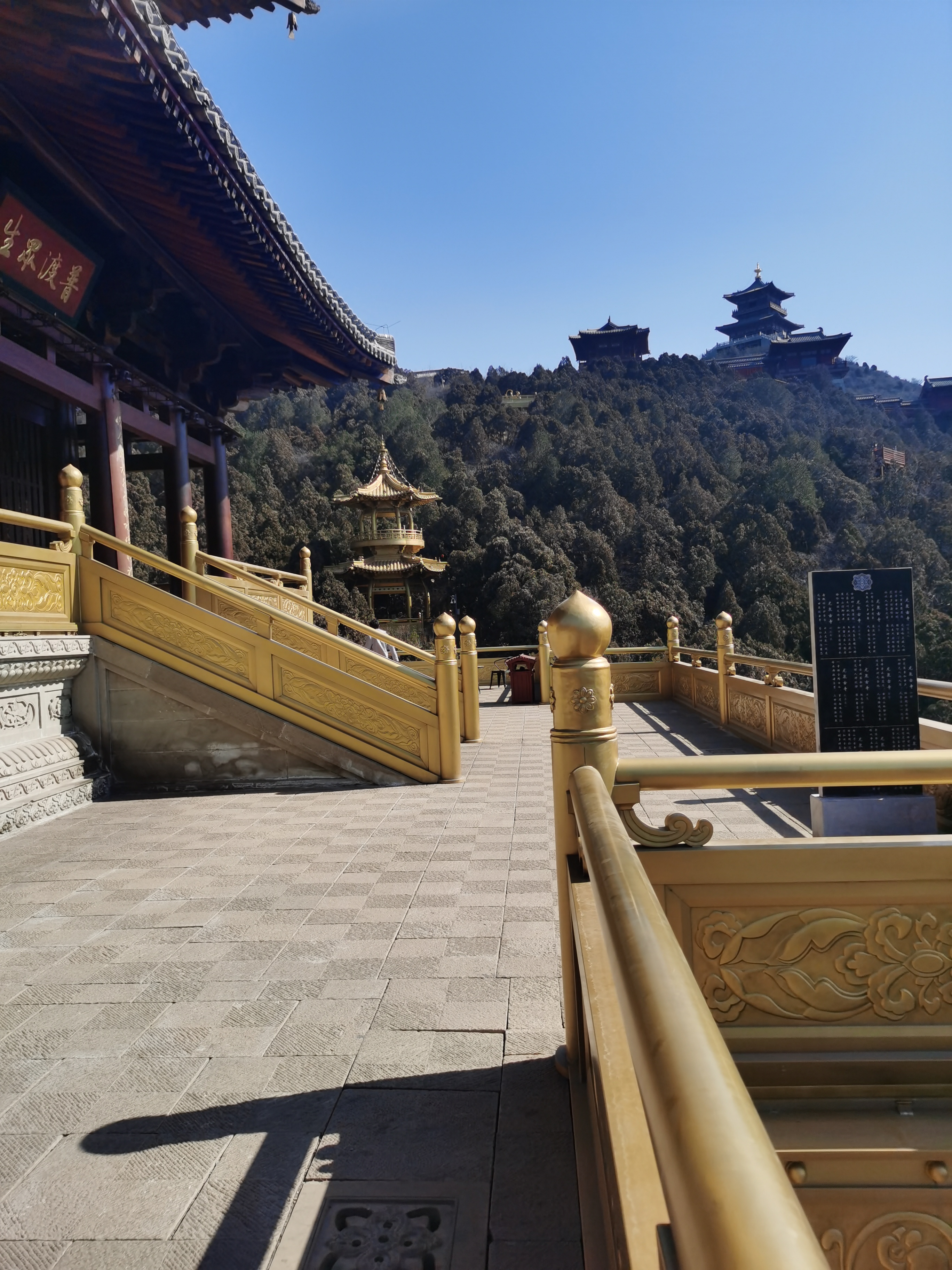 太原的太山,山峰叠翠,古树参天,尽享自然之景.