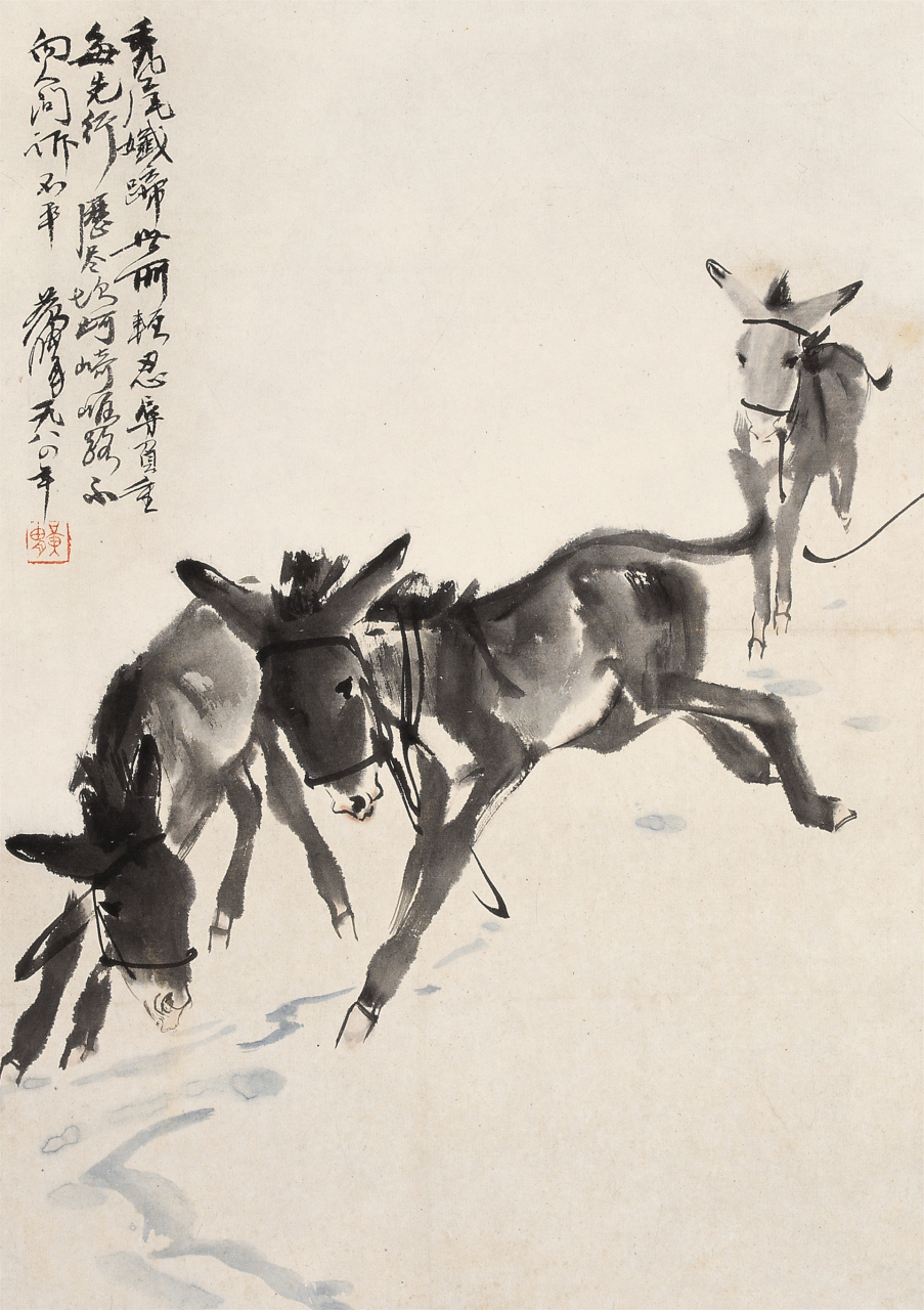 (作者:张大千,喻继高,黄胄,娄师白,詹仁左,启功)