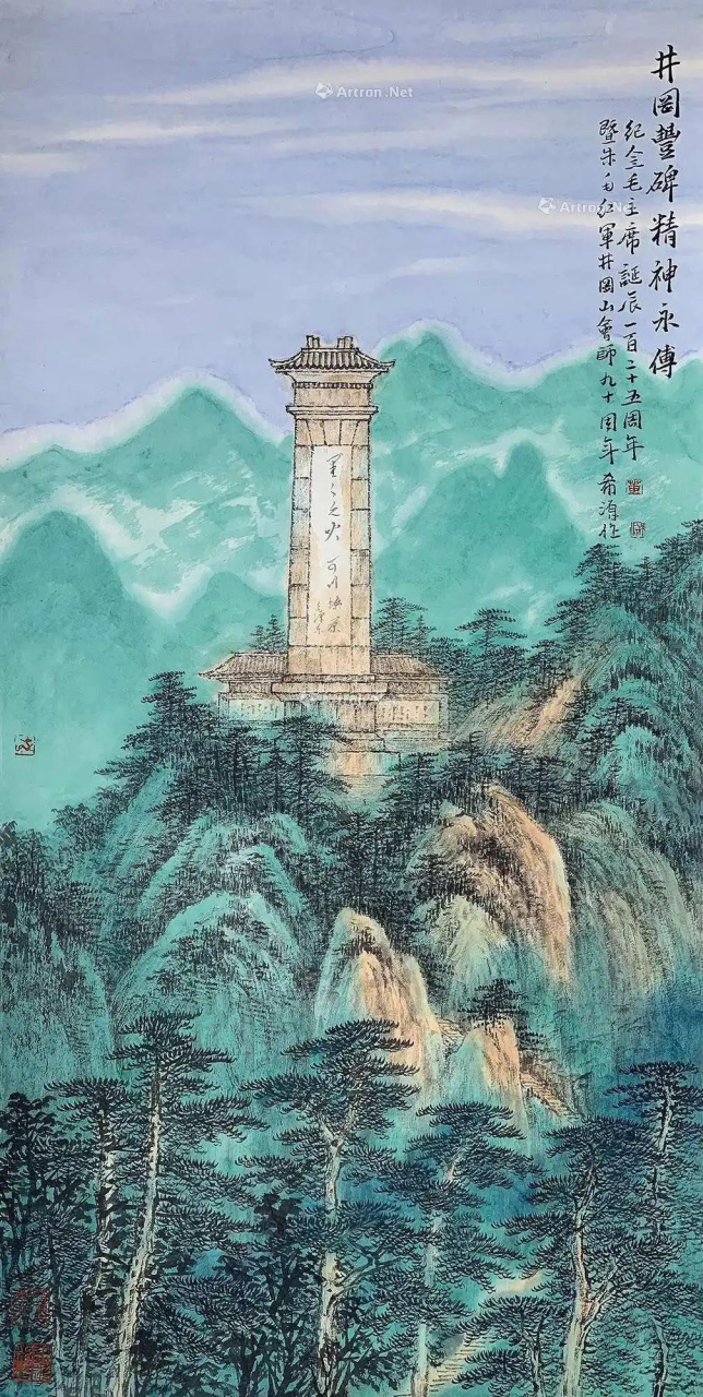 井冈山线描图图片