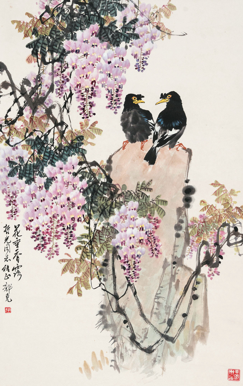 著名国画艺术家郭克先生花鸟画作品欣赏,画面生机盎然,美不胜收.