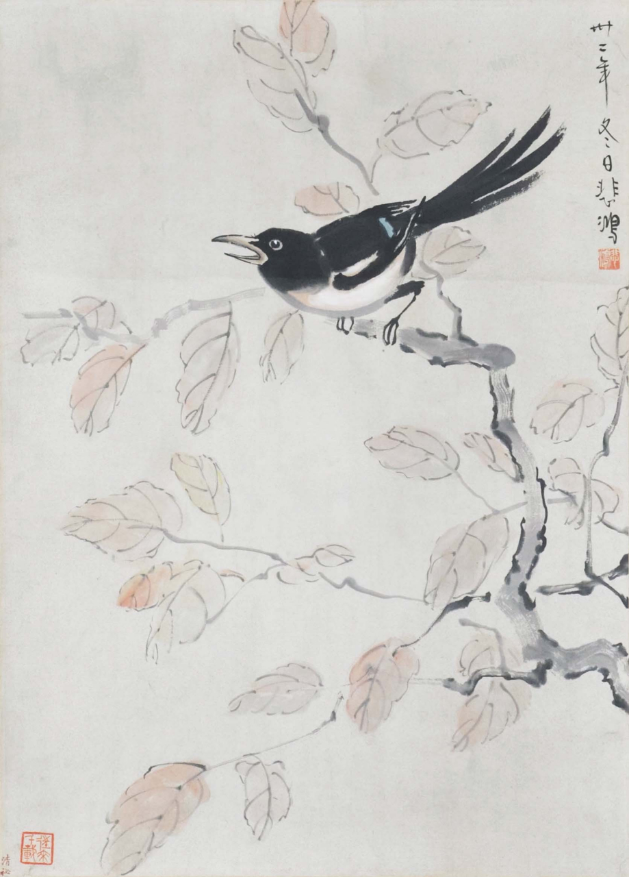 (作者有:张大千,马晋,潘天寿,吴作人,徐悲鸿,孙其峰,许麟庐,汤文选)