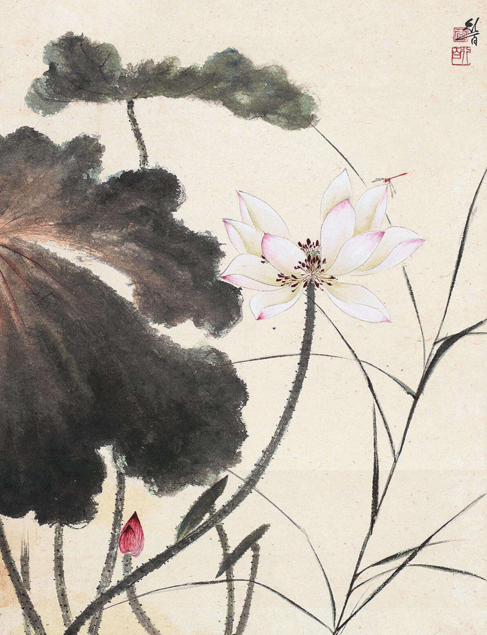 著名畫家,大千先生高足李行百(1926.5- )作品欣賞(二)