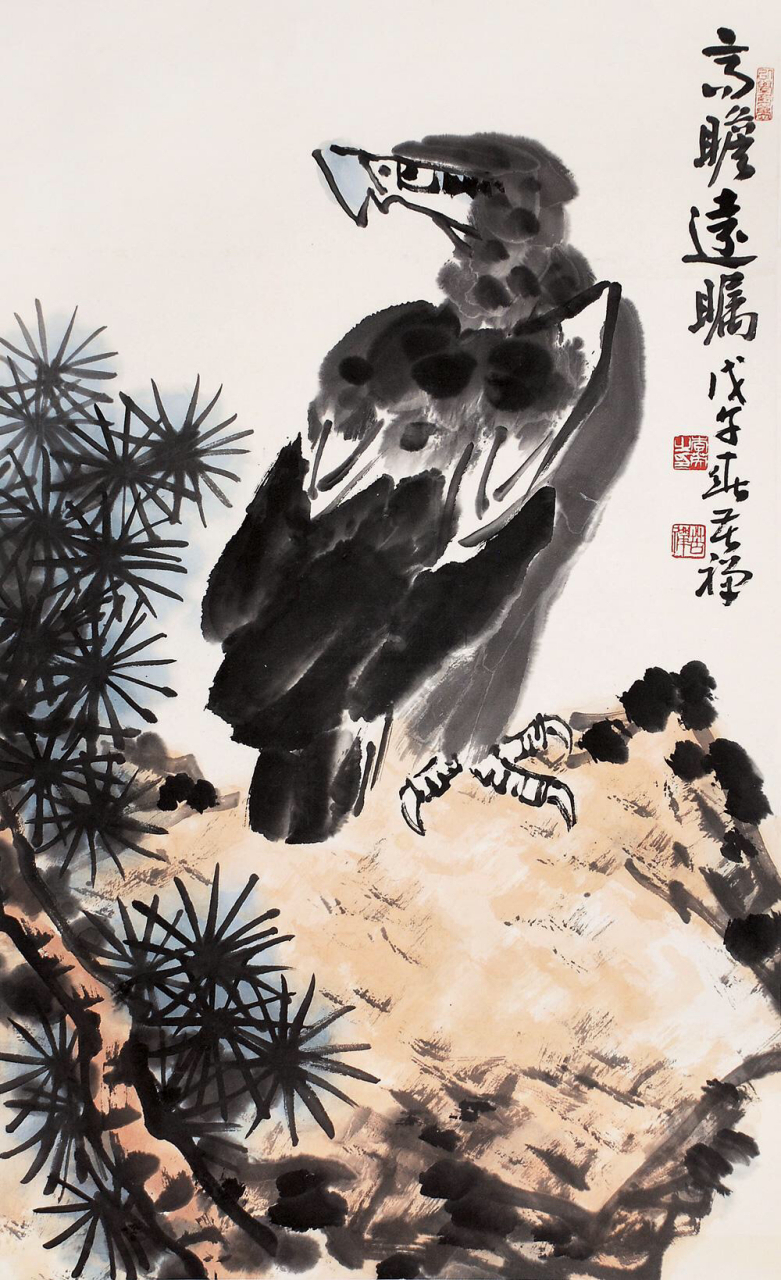 精选一组名家松鹰图作品欣赏(作者依次为:李苦禅,黄胄,徐悲鸿,林玉山