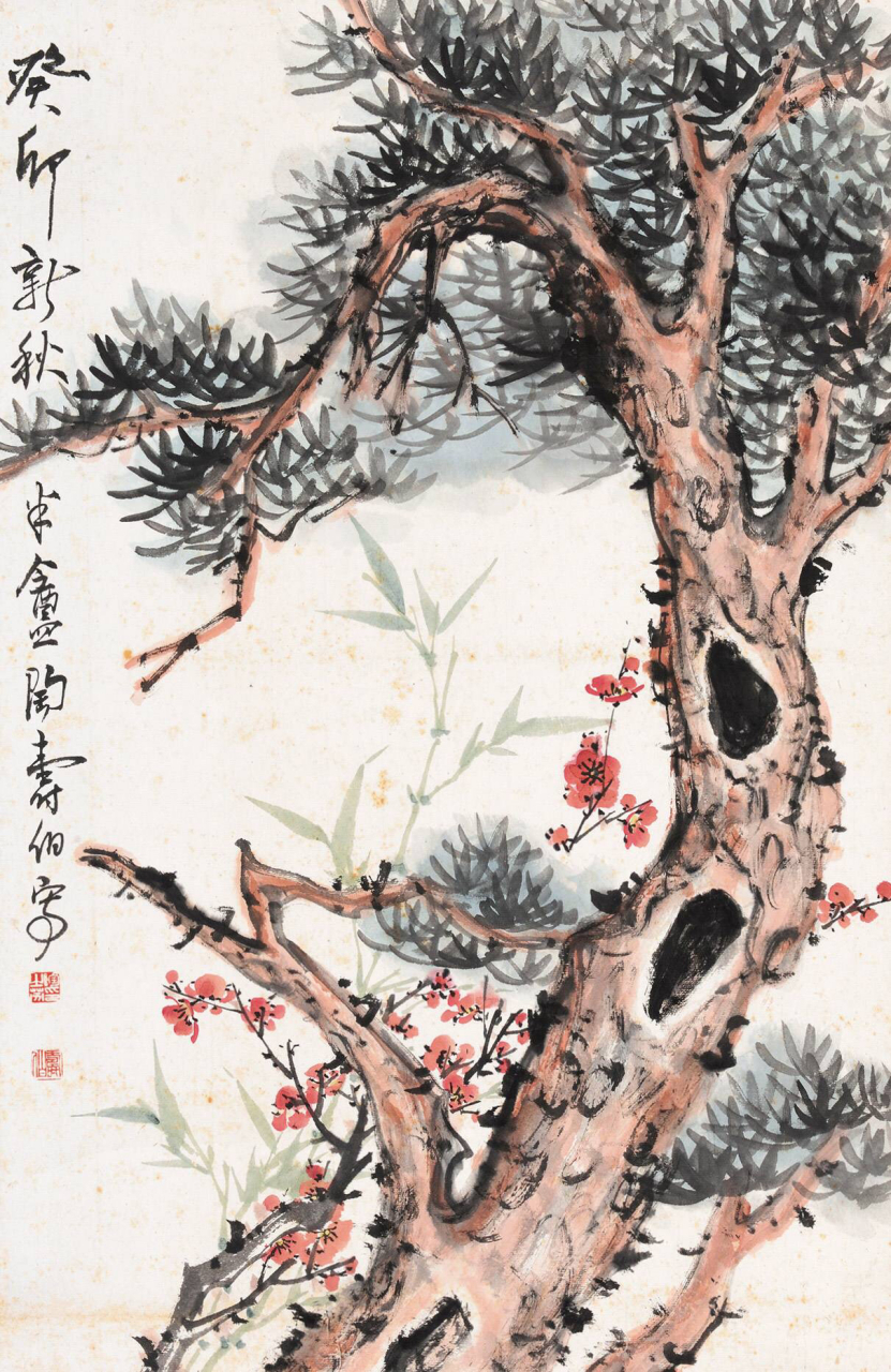 一组清新淡雅的《岁寒三友图》作品欣赏.