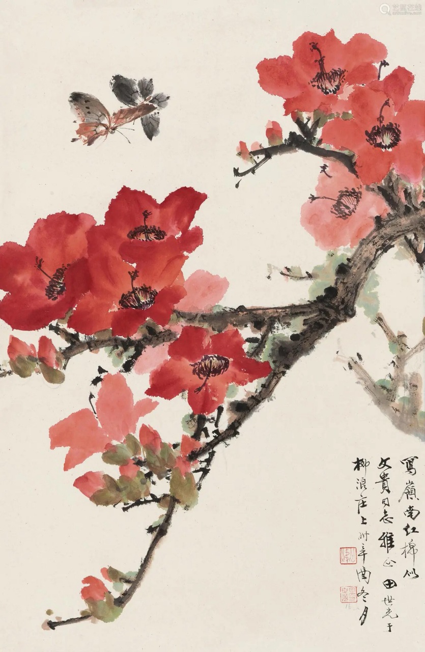 名家花卉国画作品欣赏(作者有:曹简楼,田世光,王雪涛,唐云,黄幻吾等).