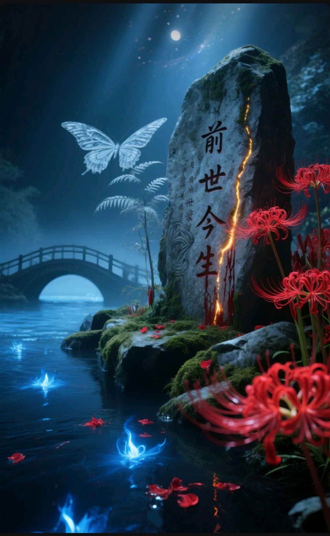 图片忘川彼岸花图片古风三生石忘川河畔图片忘川河畔彼岸花开图片凄美