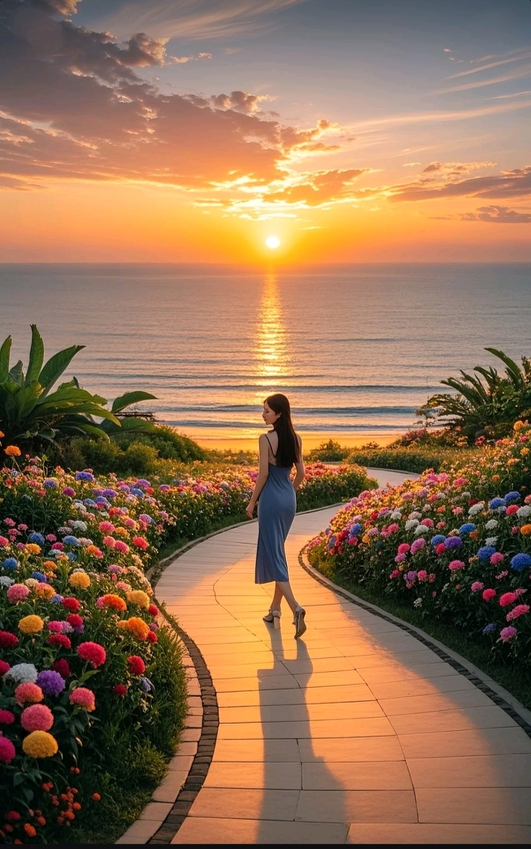 生活是一场温柔的奔赴,穿白裙走过花廊,是与静谧时