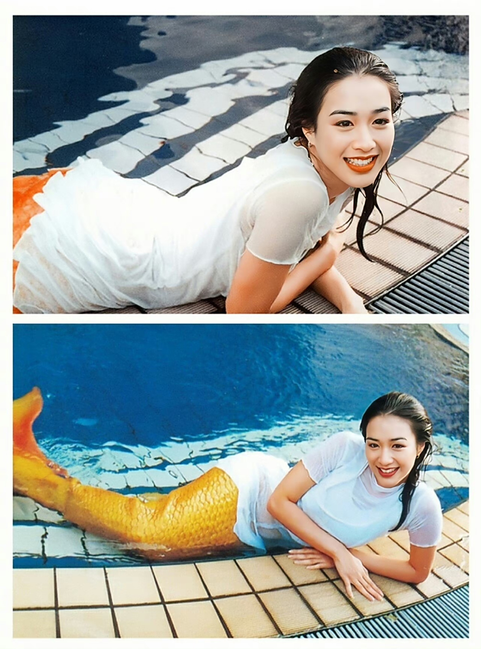 钟丽缇# 钟丽缇在水里真的是一条美人鱼[亲吻]在星爷电影里非常出彩