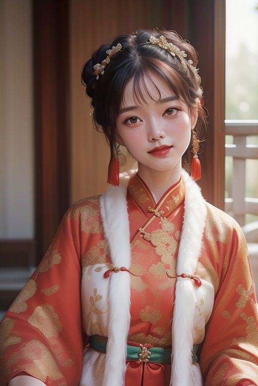 一身红衣汉服,仿佛从古代穿越而来,美得令人窒息.