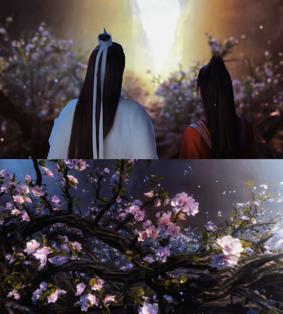 肖战《玉骨遥》更新剧集中走"心桥"这段,这么唯美的场景居然看哭了,好