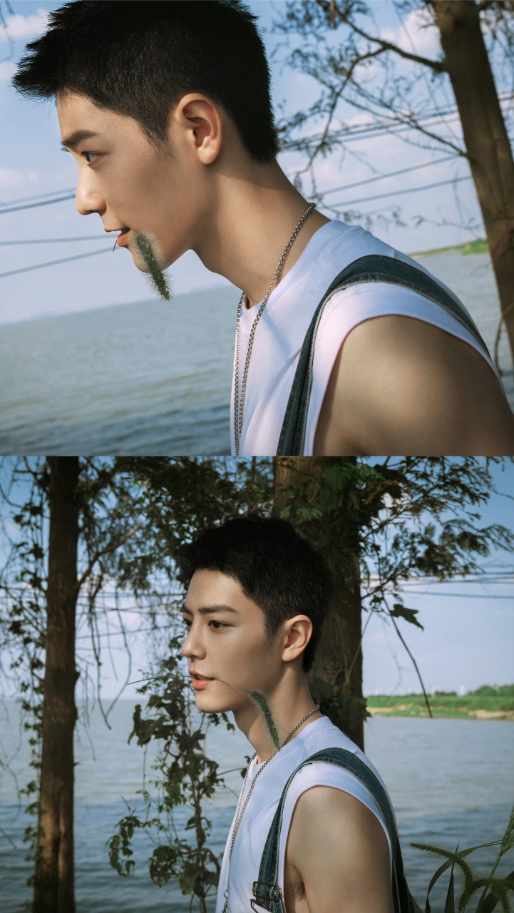 瞬间回到那年的背带裤肖战 "剪了个头发"~如今为电影留长了头发!