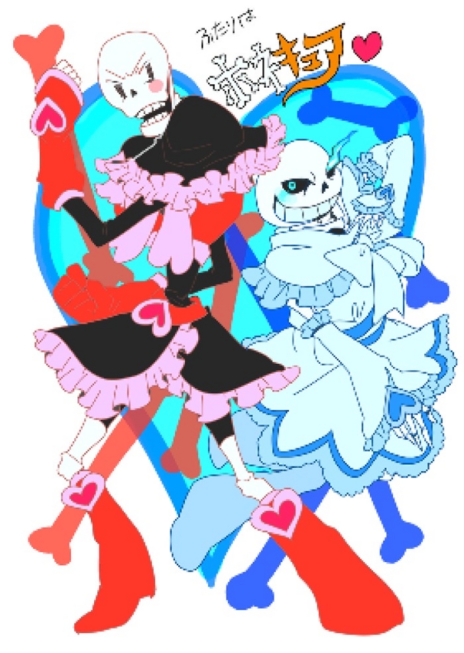 sans和papyrus女装(辣眼睛 ut女装图