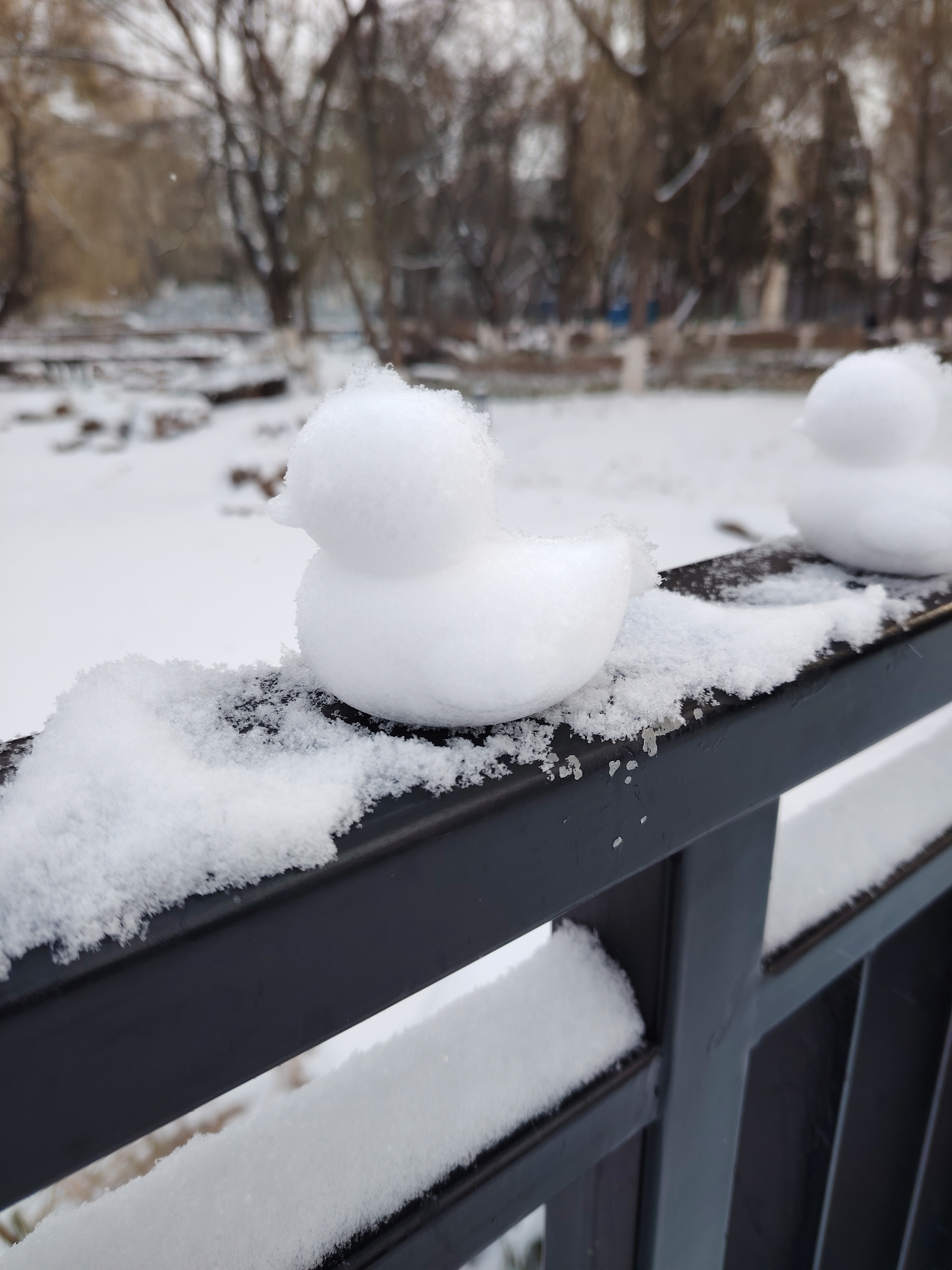 雪人实景图片