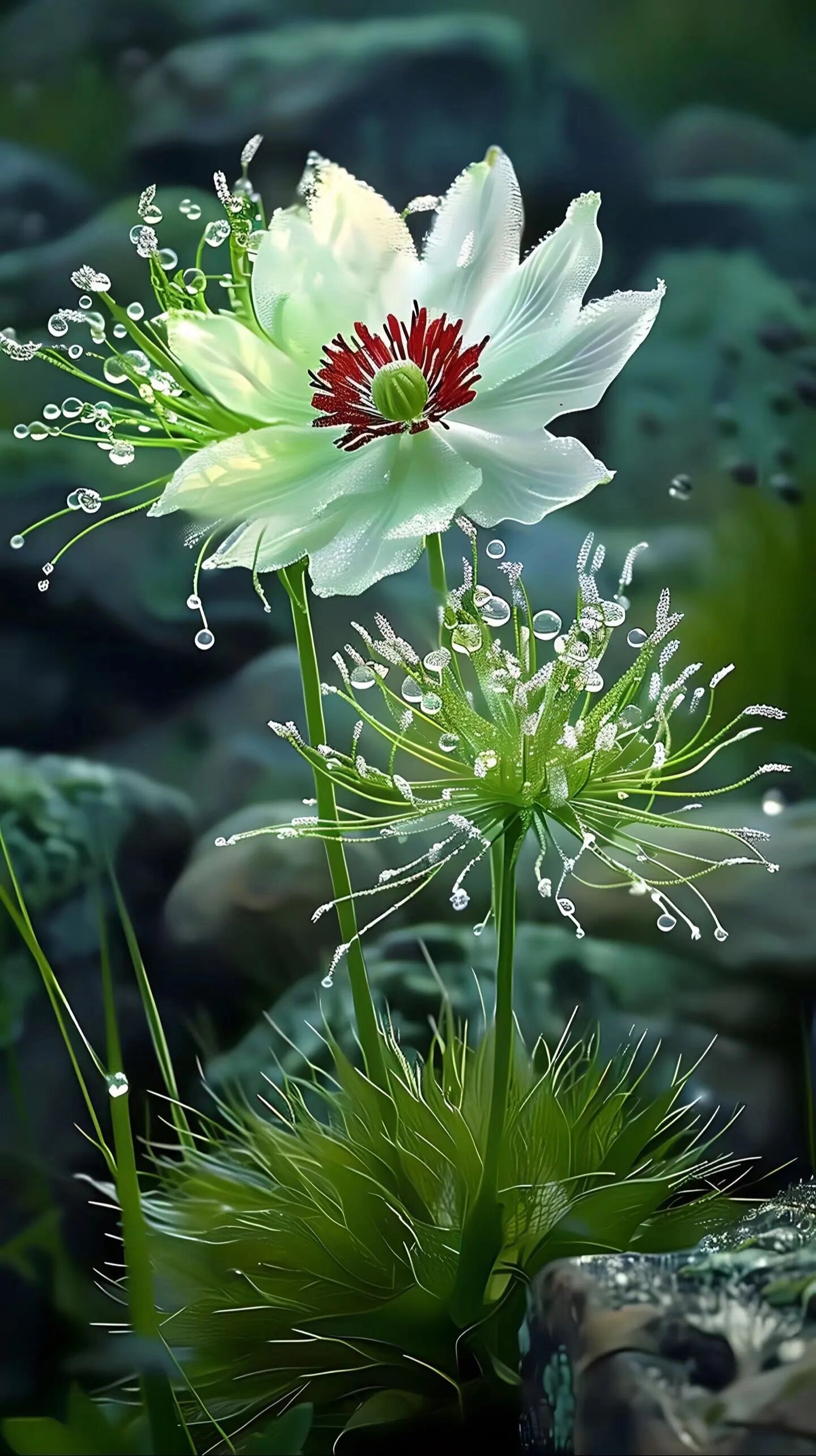 雨露滋润的花朵