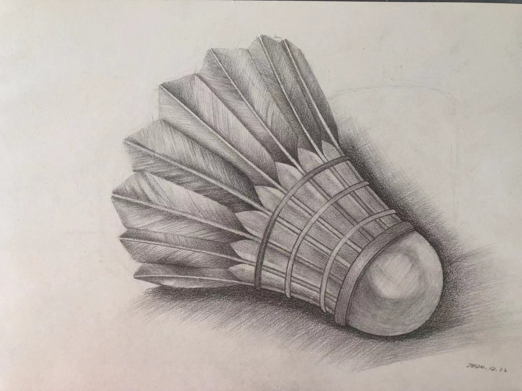 素描系列之39,,,羽毛球.