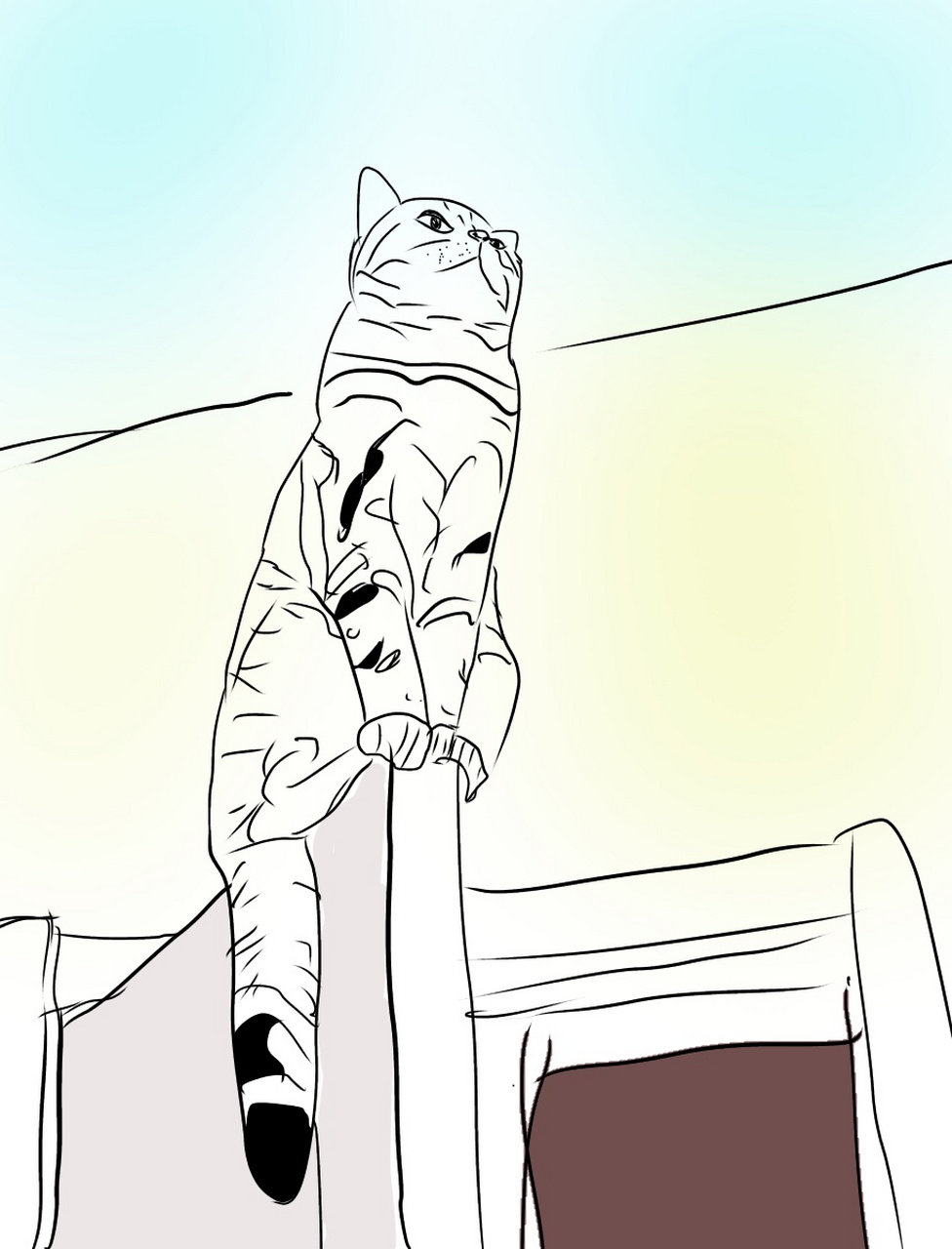 漫画,,,登高望远,,,高瞻远瞩. #漫画慢慢画