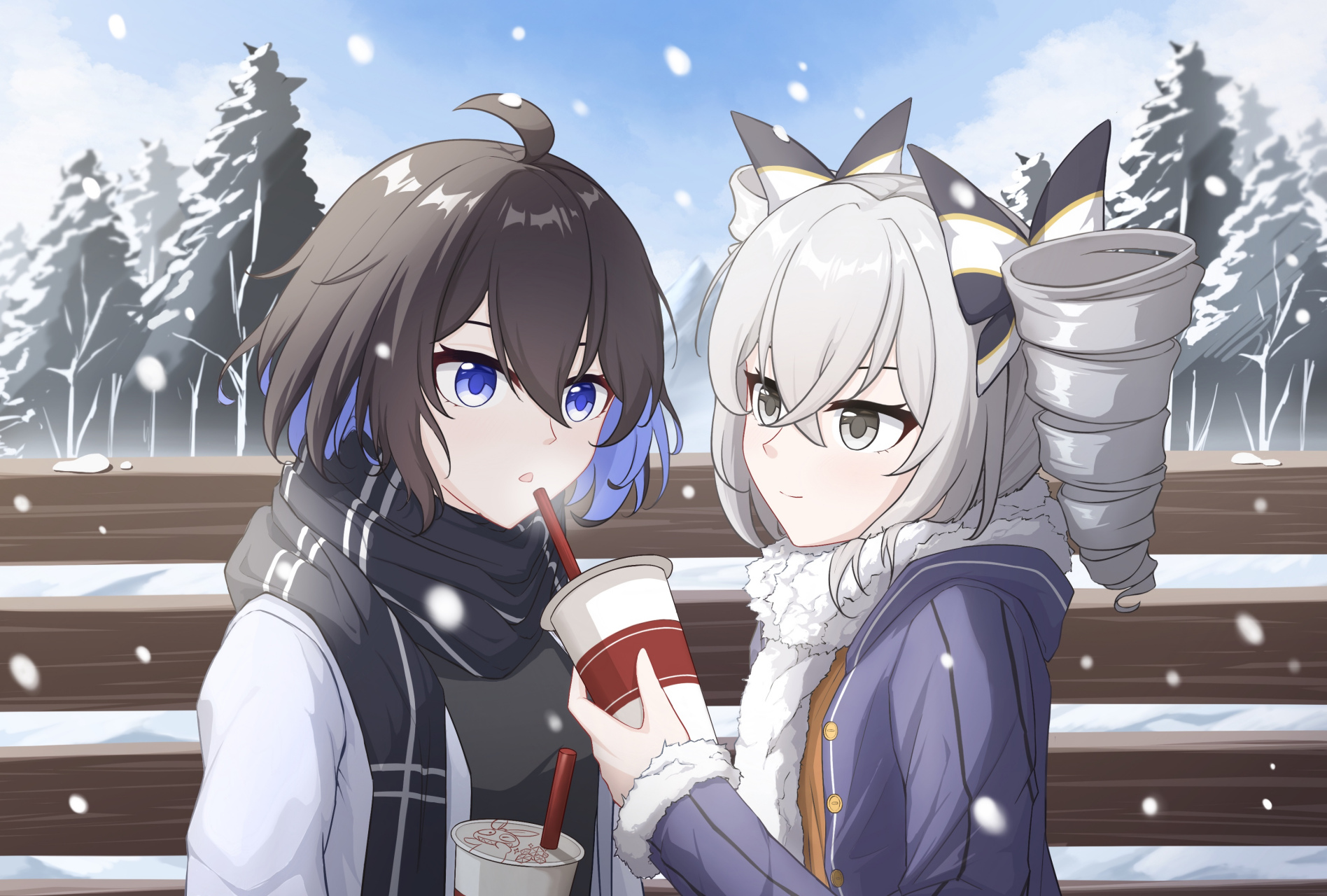 希儿与布洛妮娅 画师:broseele