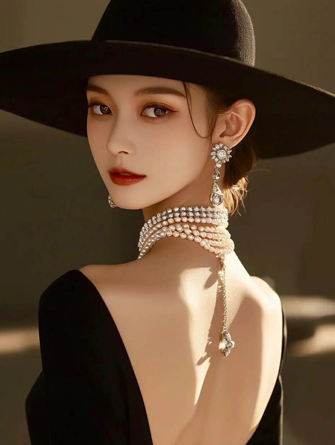 优雅与野性的完美融合看这位女神级别的美女,眼妆精致,眉毛自然,深