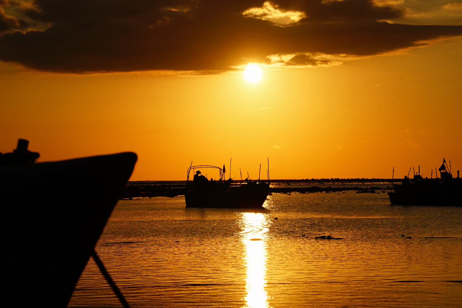 我和夕阳有个约会海海图片