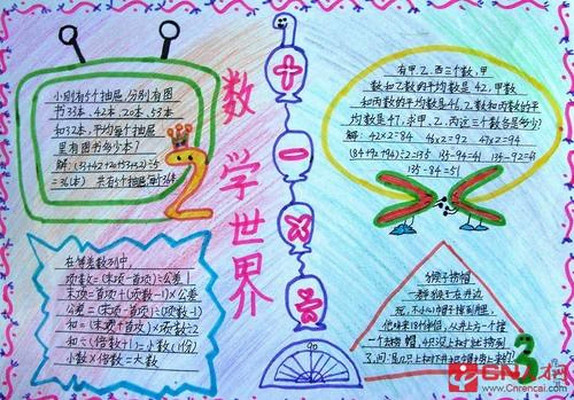 初中数学手抄报内容 初中数学手抄报内容资料勾股定理