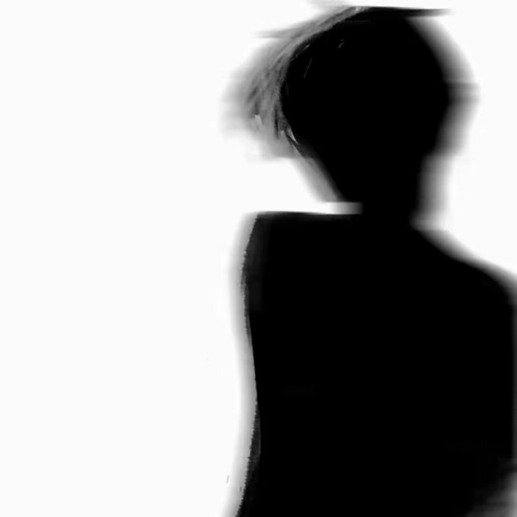 动漫黑色背影头像