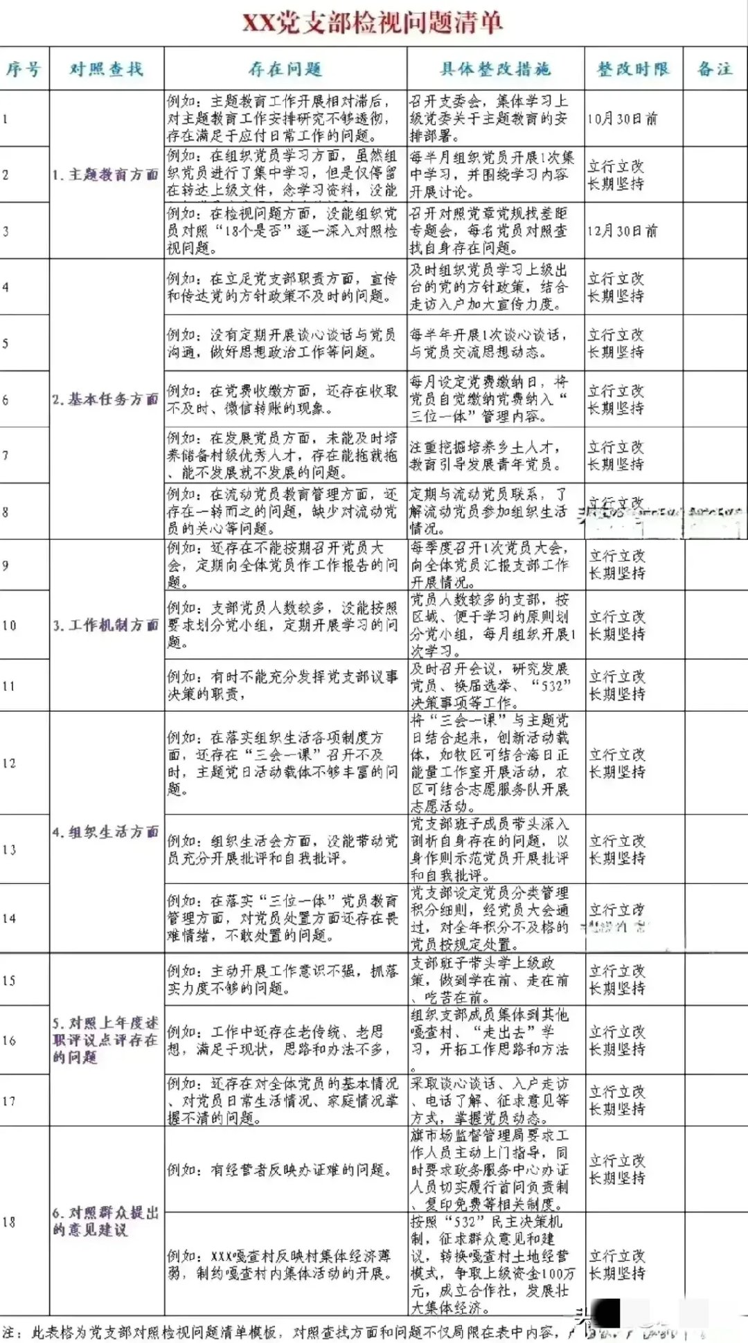 支部问题清单图片