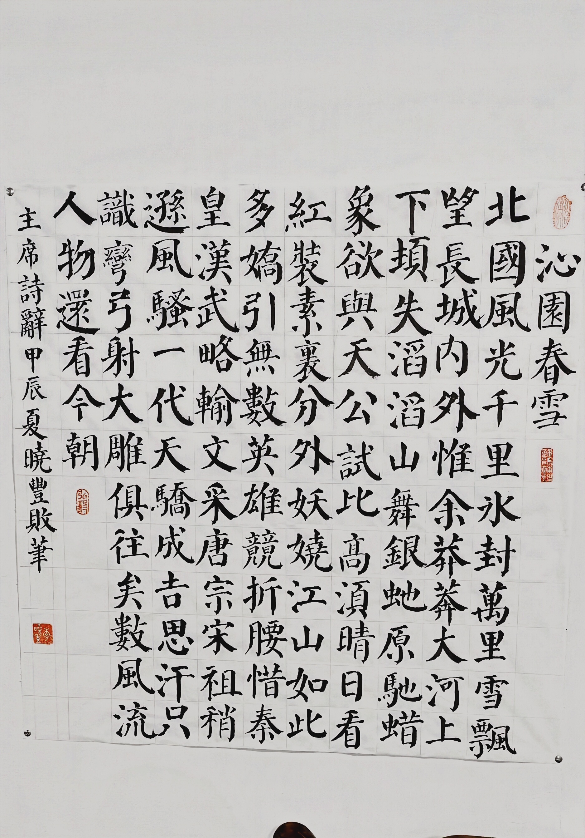 沁园春雪字帖楷书作品图片