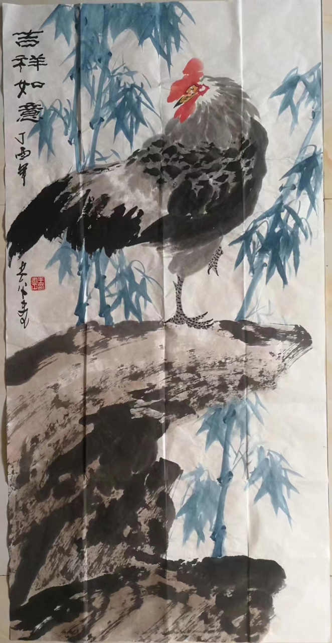 画家王书平 四尺整纸花鸟作品#国画# #书画
