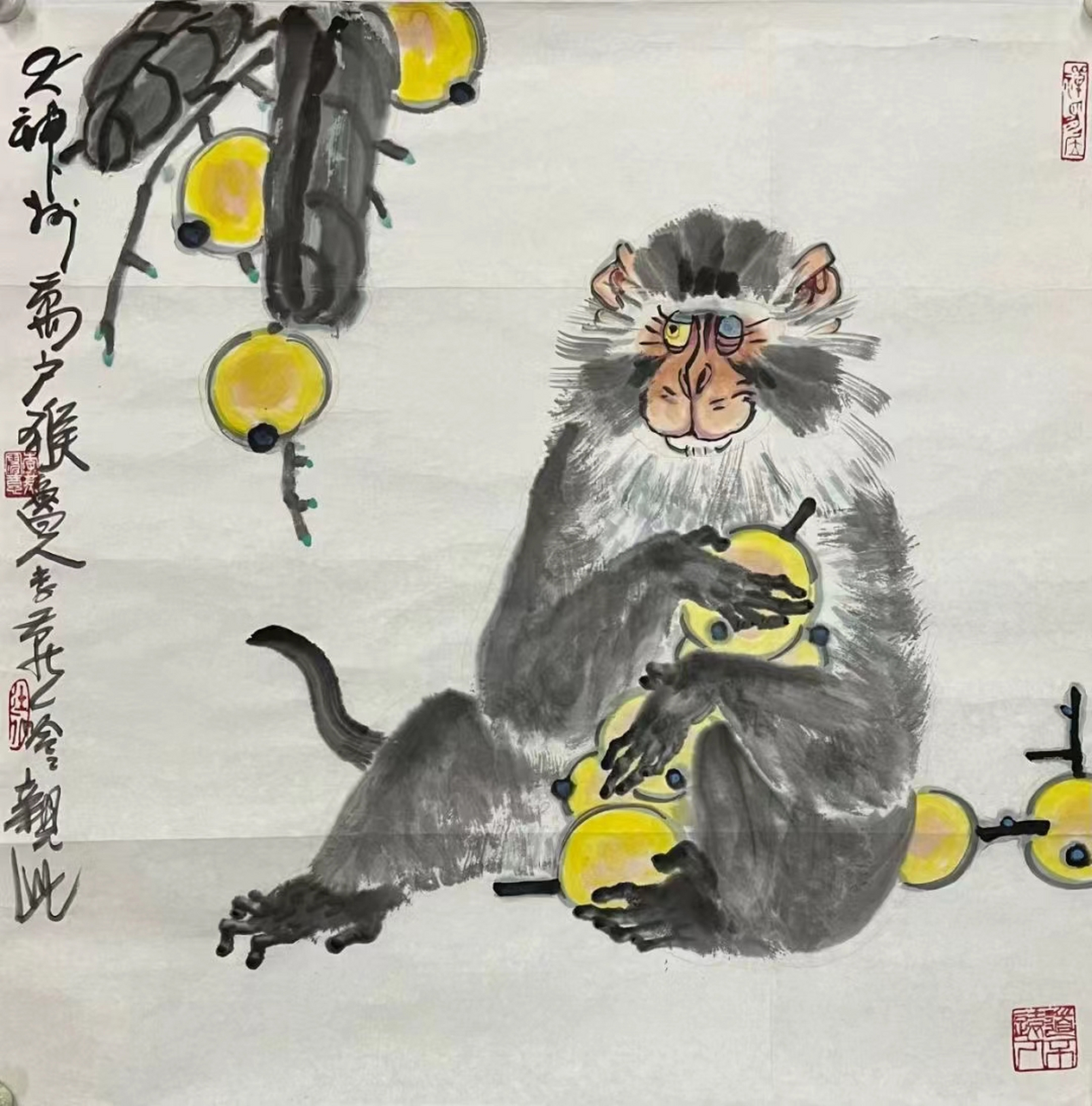 李燕画猴作品欣赏图片