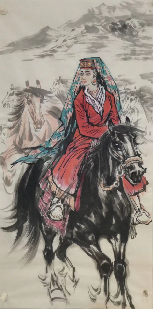 李毅老师人物作品#艺术# #国画