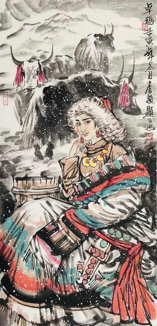 画家李毅人物作品#艺术# #国画