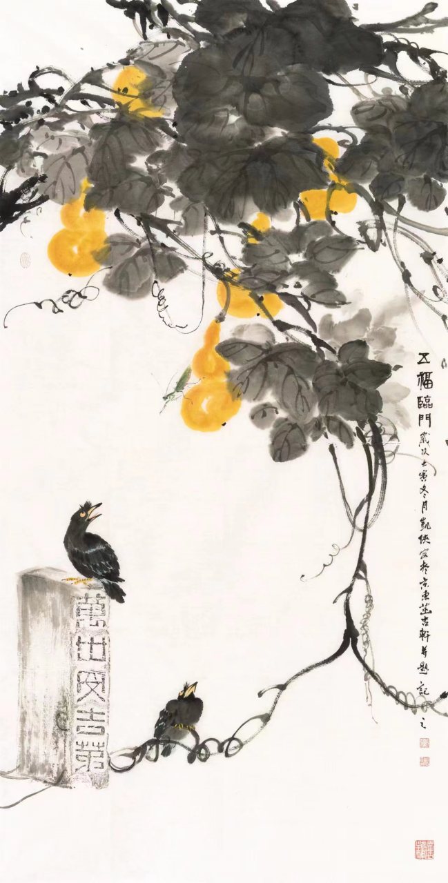 霍春阳先生的首位入室女弟子赵凯侠侠老师花鸟作品#国画# #书画