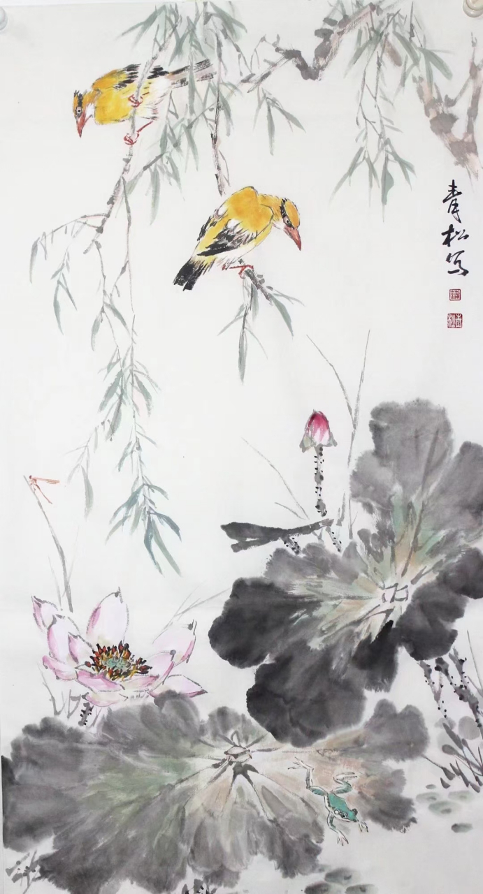 蒲青松老师花鸟精品#艺术# #国画