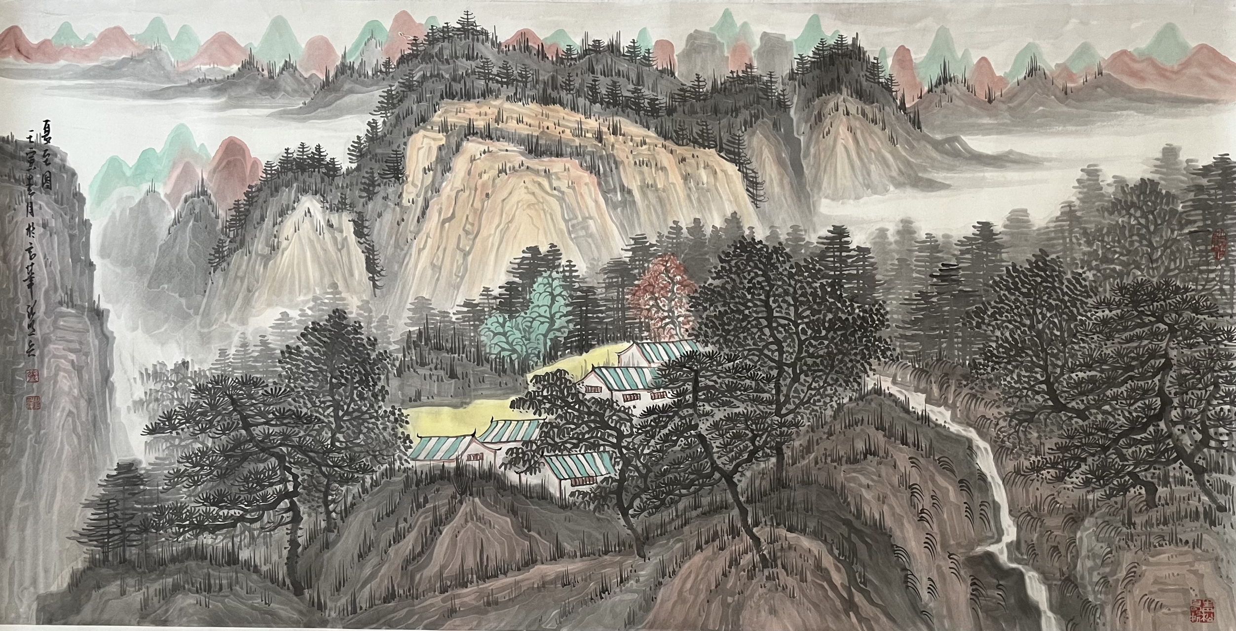 中美协张照兵老师精品山水作品#艺术# #国画