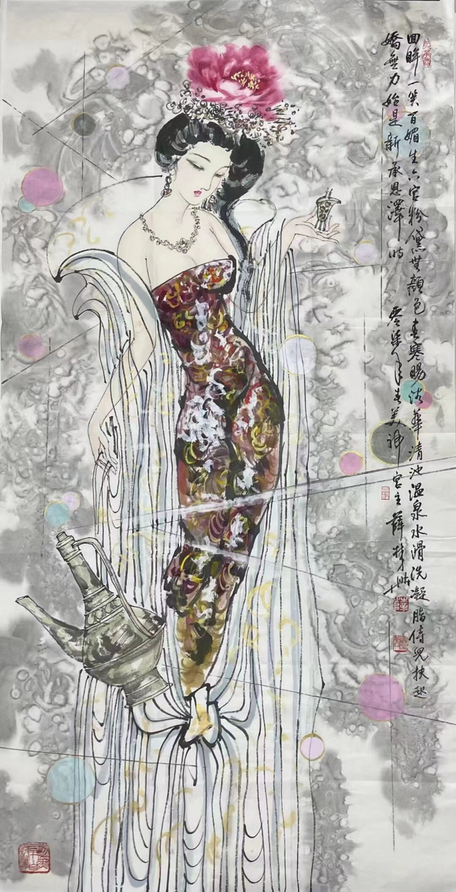 画家薛林兴,四尺整纸#艺术# #国画# #书画