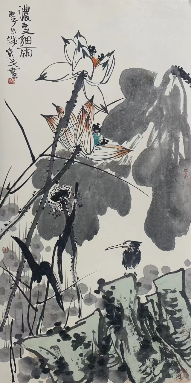 邵戈四尺整张花鸟作品#艺术# #国画