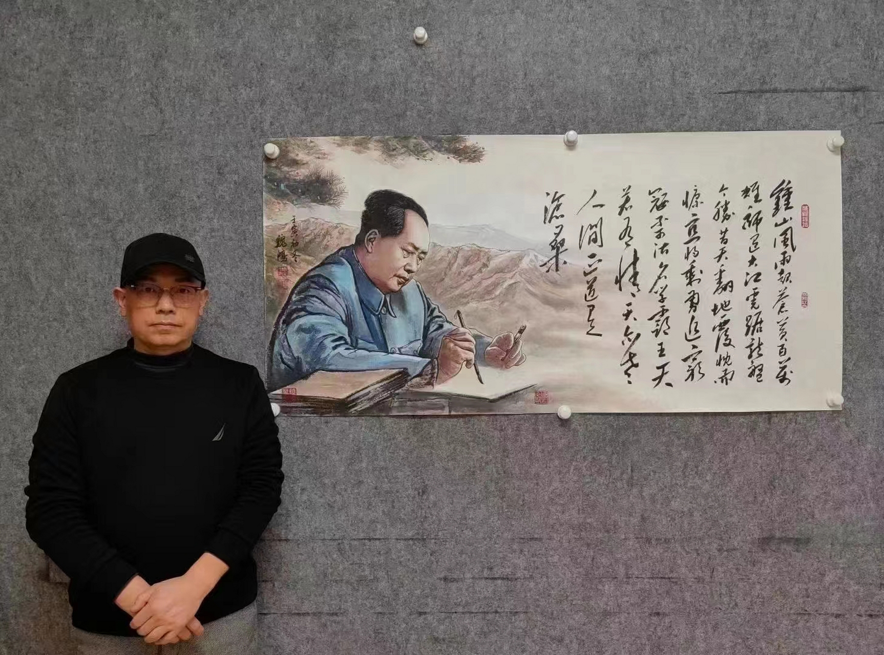 著名画家魏鸿:著名红色人物画家,其作品被很多社会名流永久收藏,伟人