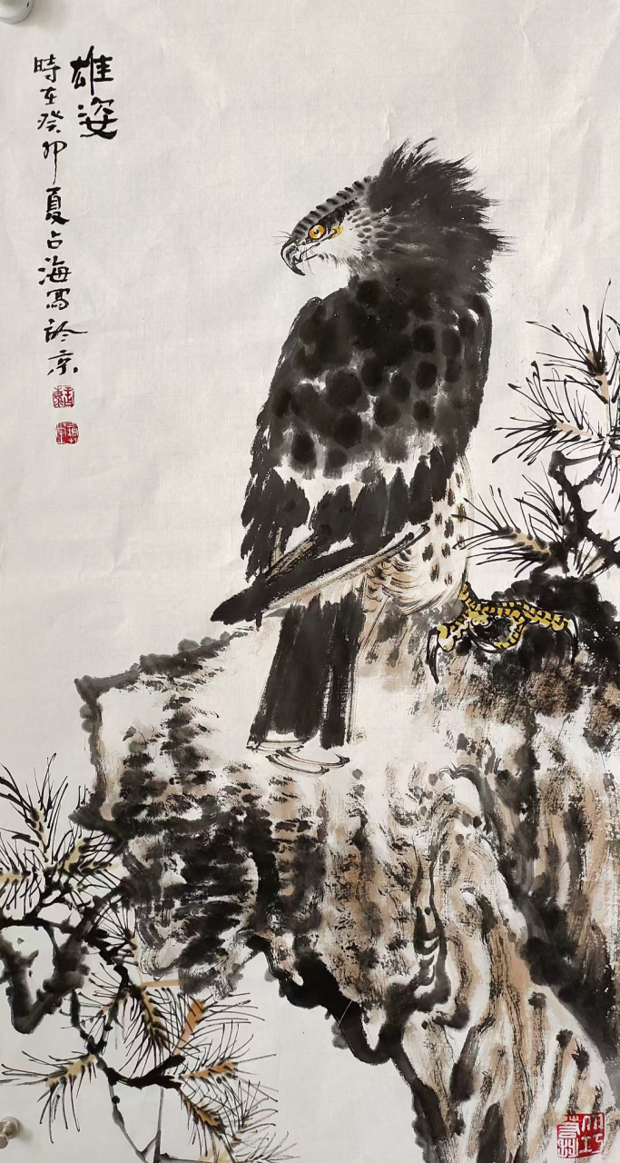 王占海老师水墨花鸟作品#艺术# #国画