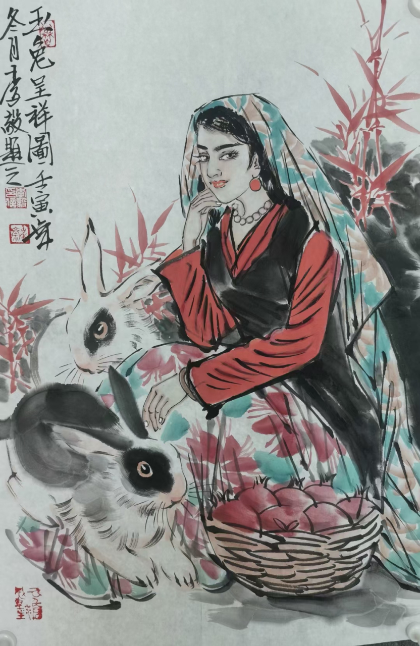 李毅老师人物作品#艺术# #国画