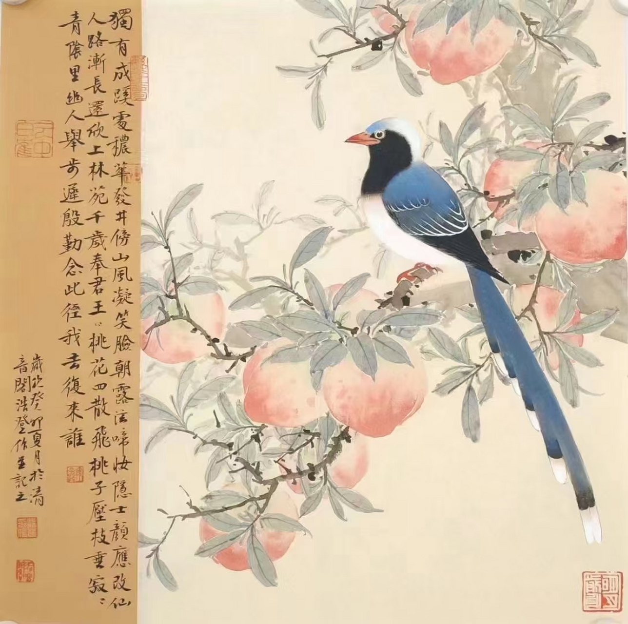 天津美院画家张浩登老师花鸟作品#艺术# #国画