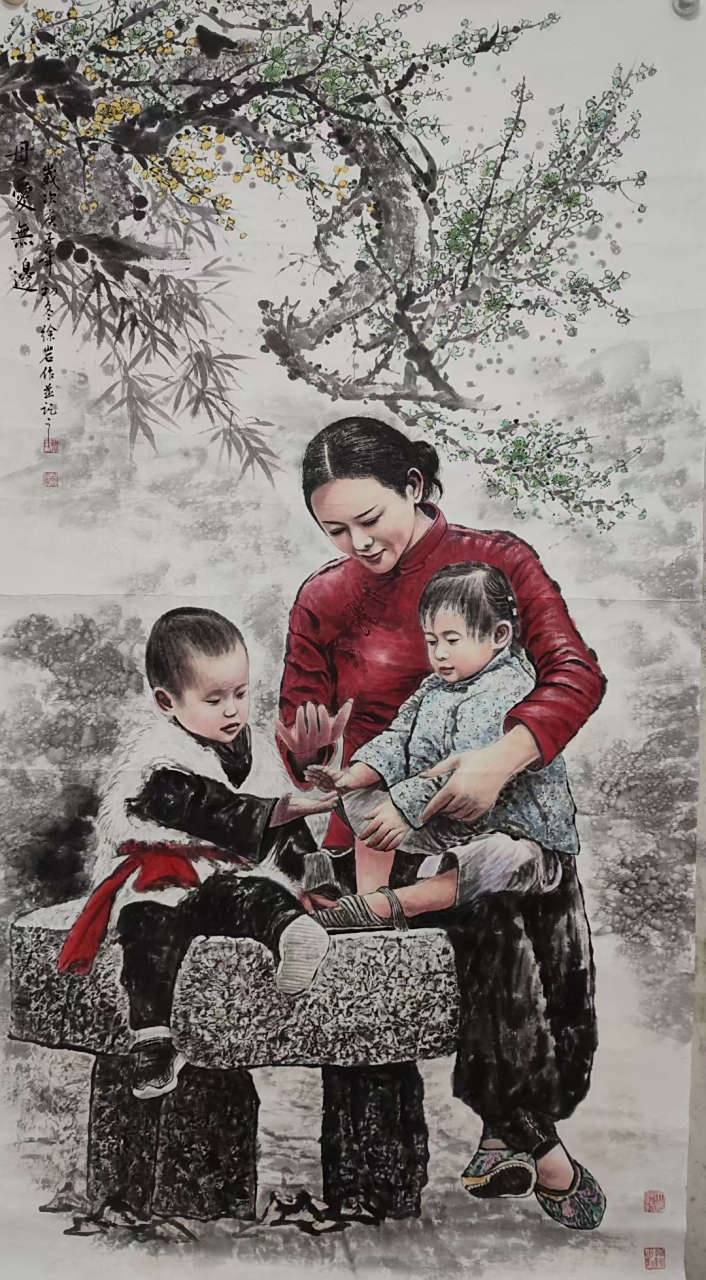 徐岩老师精品国画人物作品#艺术# #国画