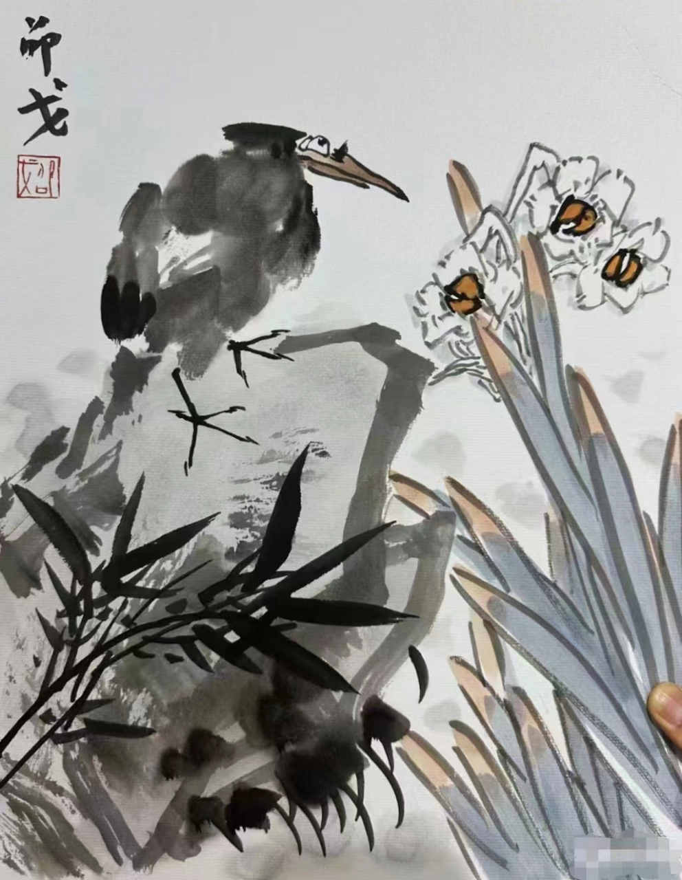 邵戈精品四尺精品花鸟作品#艺术# #国画