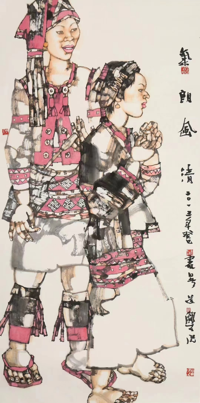 张道兴人物作品欣赏#艺术# #国画