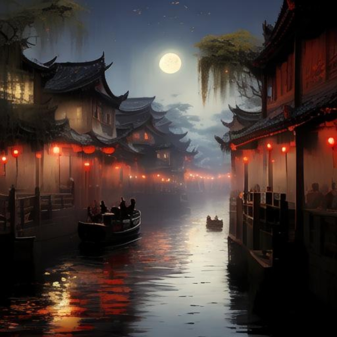 朱自清《桨声灯影里的秦淮河》  在我们停泊的地方