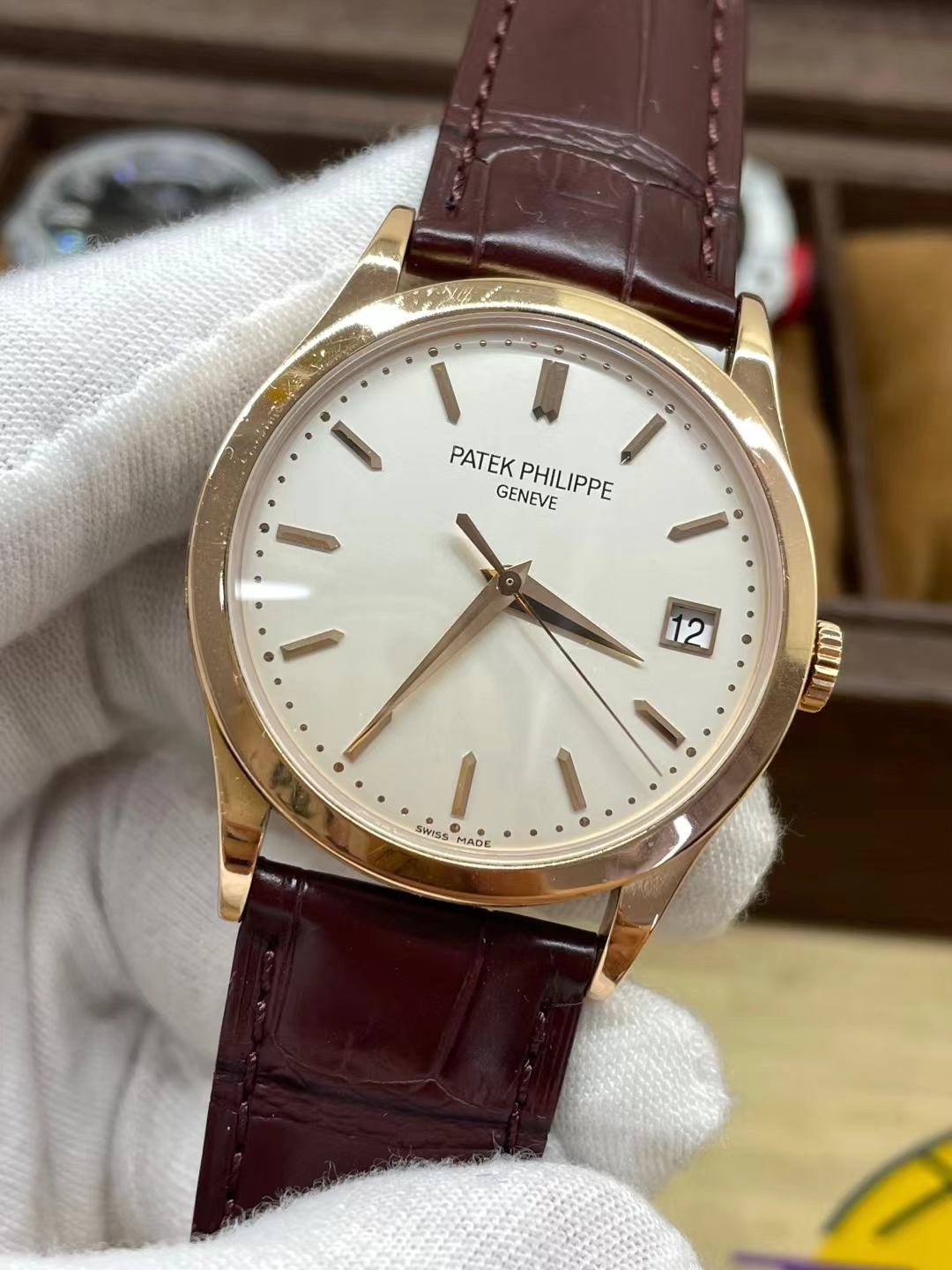 百达翡丽pp正七5296r 除机芯外全部正品 升级324机芯鎏金刻字 无卡度