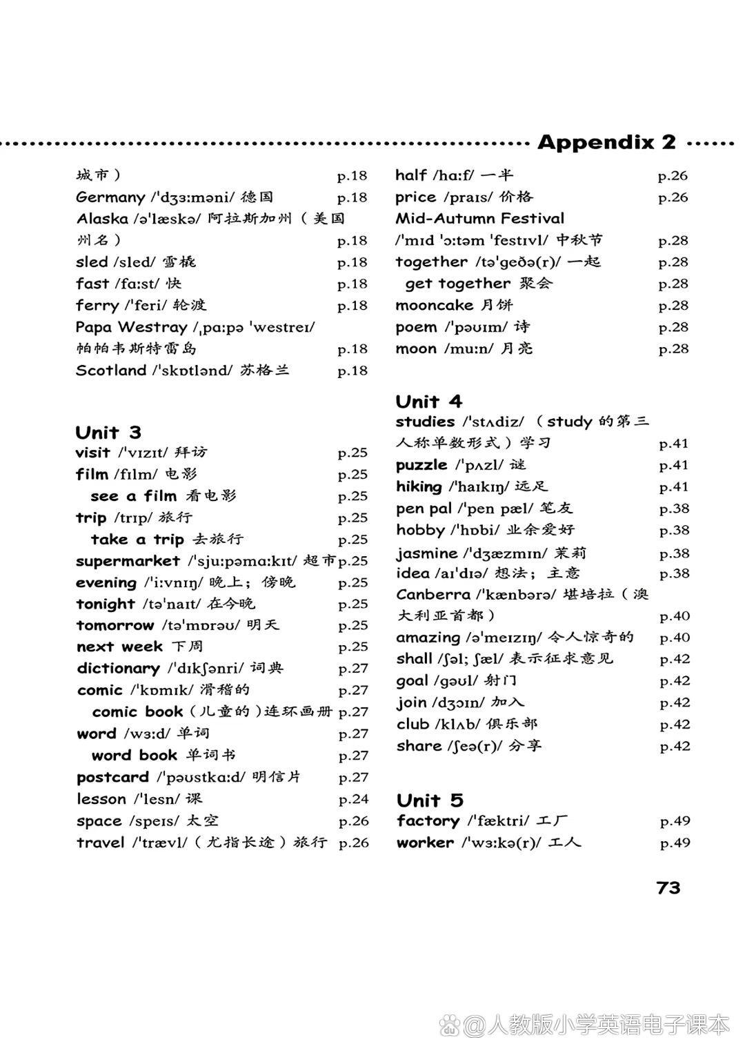 六年级上册英语单词表人教版(六年级上册英语单词表人教版跟读)  第2张