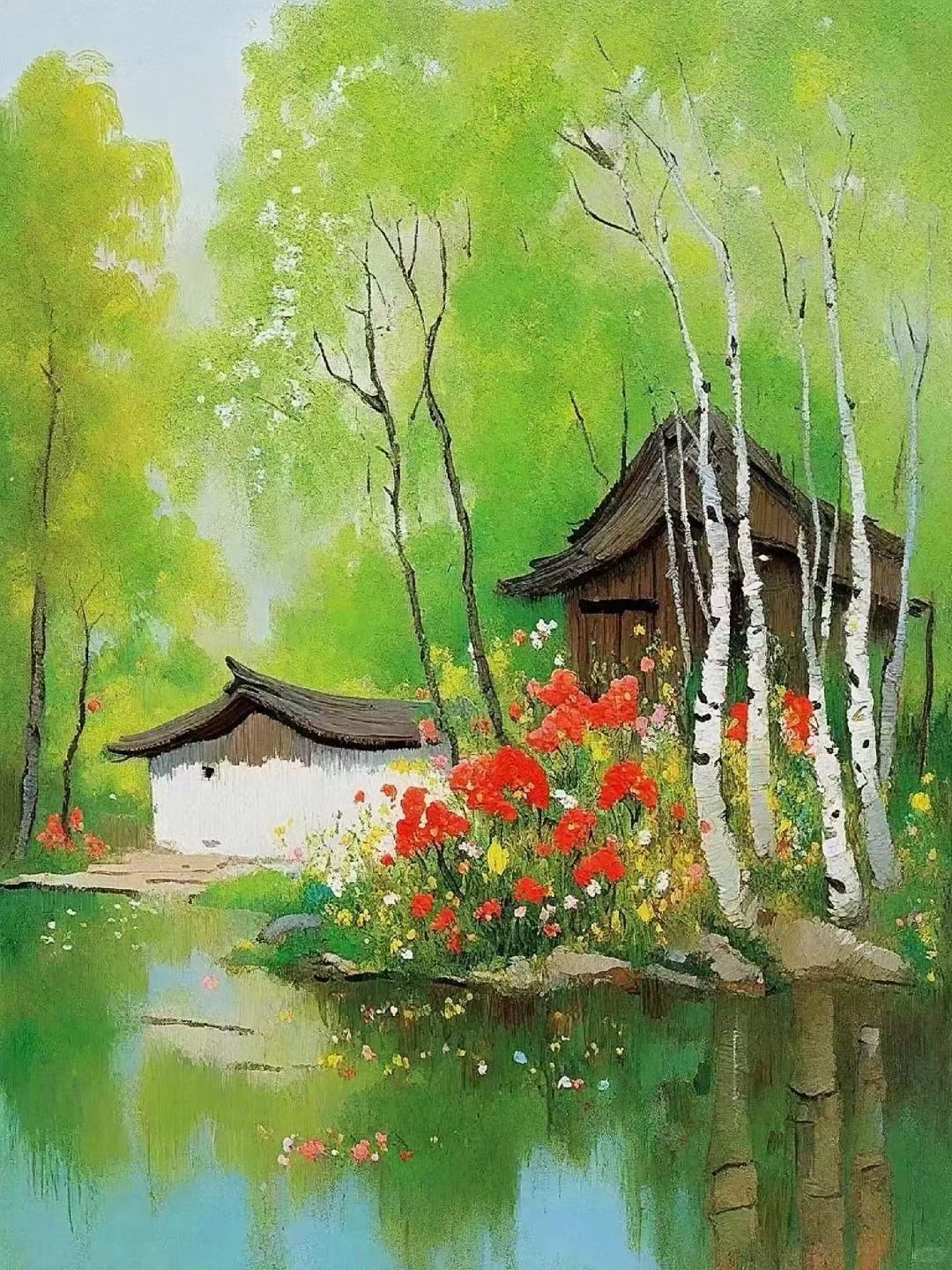 风雨寻春寒食过,游子踏青半出城, 人间三月芳菲始,舞烟眠雨过清明