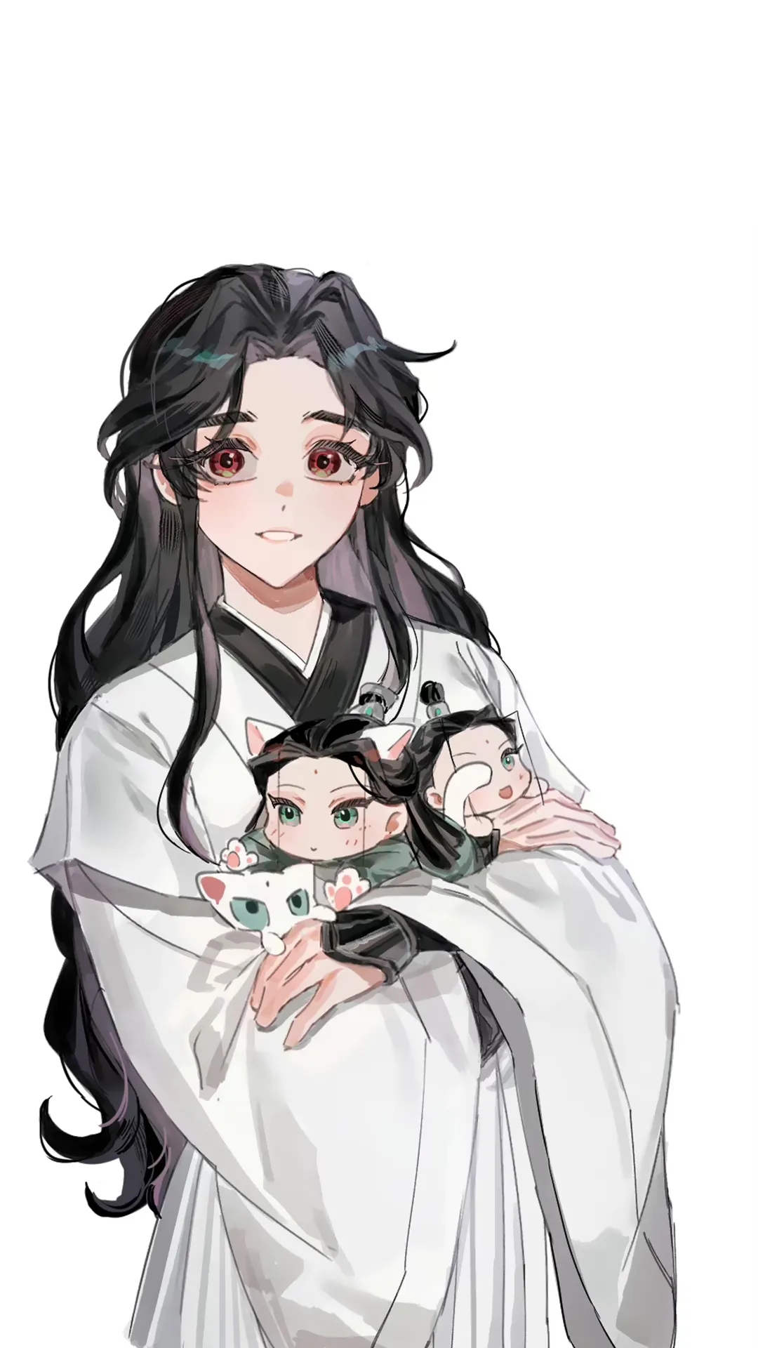人渣反派自救系统丨高清手机壁纸   "古风少女怀里的小猫咪,萌化了～"