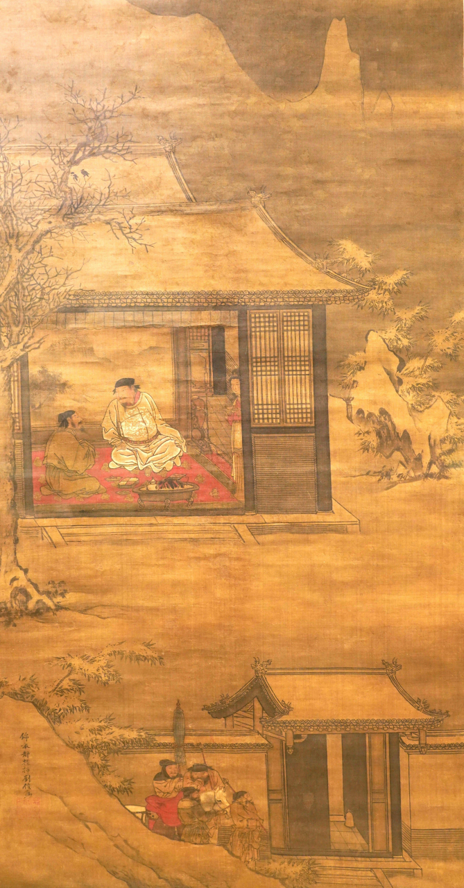 《雪夜访普图》 也有叫《雪天访普图》 传说赵匡胤这货,觉得大臣拿了